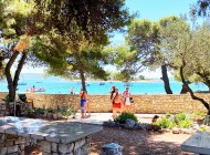 Tourist-on-Blue-Lagon-Trogir-Croatia